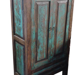 rustic Turquoise Armoire
