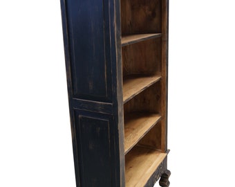 Addison Black Wash Carved Book Shelf Victorian Style