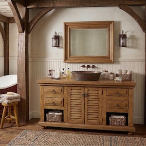 Tampa Rustic Reclaimed Wood Bathroom Vanity