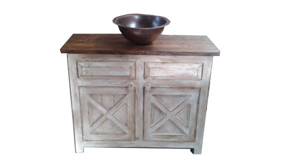 Rustic Reclaimed Wood White Wash Barn Doors Bathroom Vanity Etsy