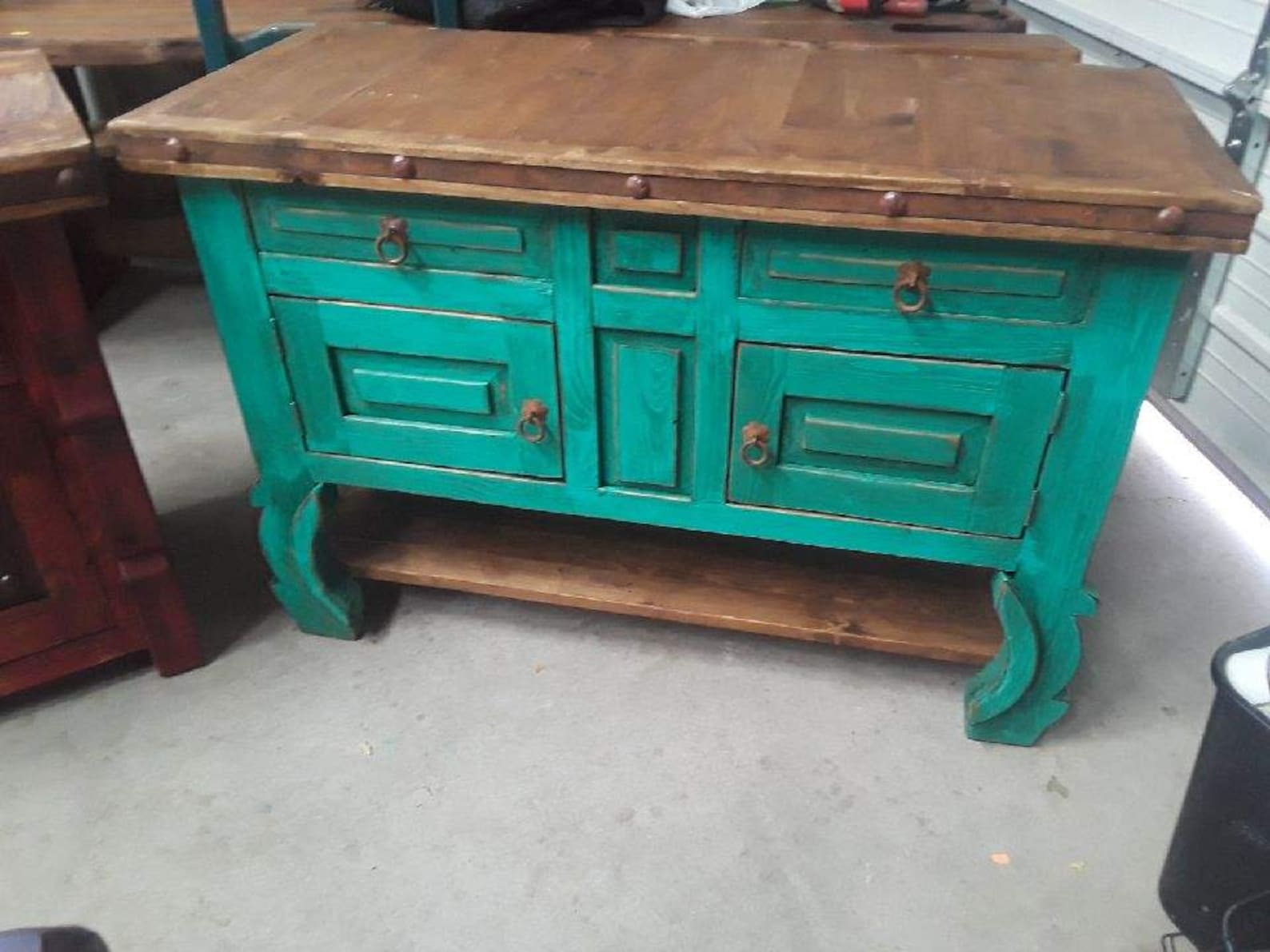 Saint Anthony Turquoise Rustic Vanity Etsy