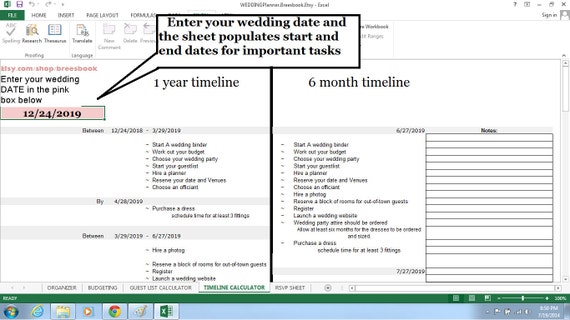 wedding timeline wedding to