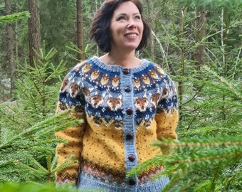 MADE TO ORDER, Lettlopi cardigan, Hand knit Icelandic cardigan