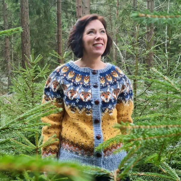 MADE TO ORDER, Lettlopi cardigan, Hand knit Icelandic cardigan