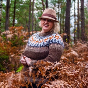 MADE TO ORDER, Lettlopi sweater, Fox sweater, Hand knit Icelandic sweater