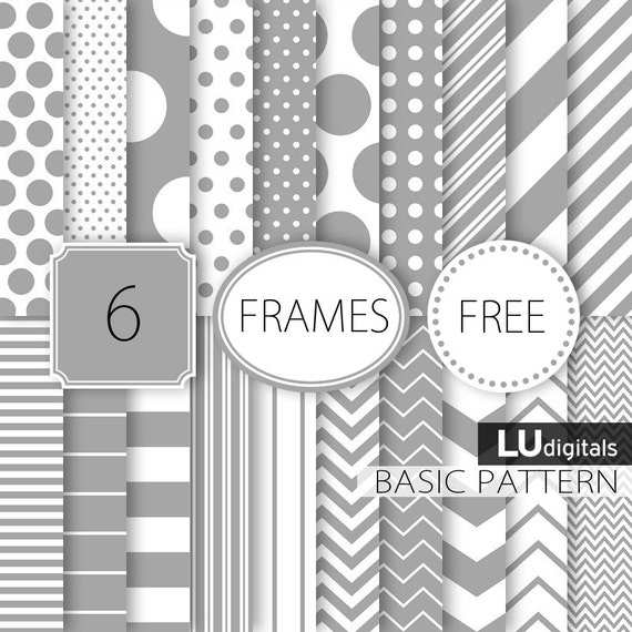 Gray scrapbook paper digital basic pattern scrapbooking | Etsy