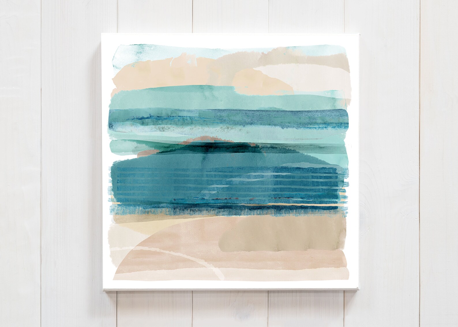 Blue coastal wall art set of 2 / Modern beach house decor / Etsy
