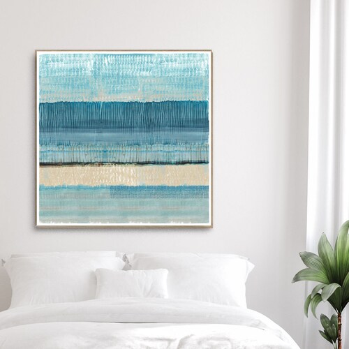 Large Abstract Painting Modern Art Coastal Wall Art Minimal Etsy