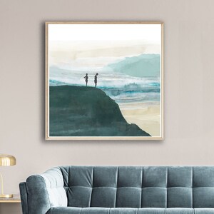 Coastal landscape wall art /cliffs art print / mountain living room wall art / large ocean art print / beach house decor