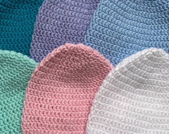 Crochet Baby Hats (0-3months)