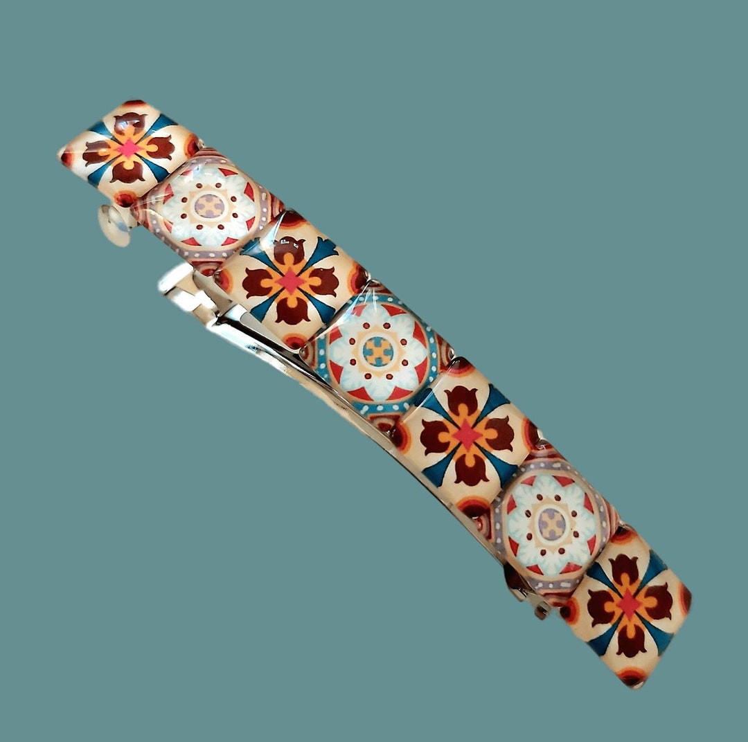 French Barrette for Women Glass Hair Clip Mosaic Hair Slide Etsy