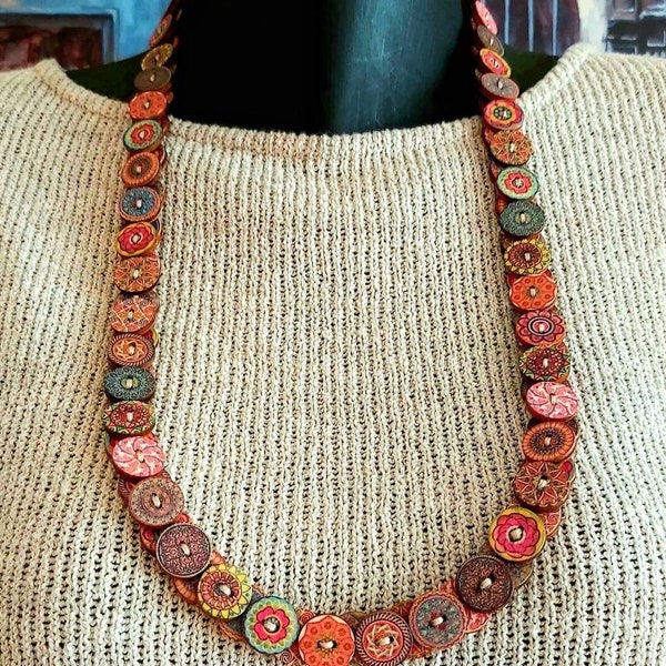 Vintage Inspired Statement Necklace Boho Chick Handmade Accessory Unique Gift for Women