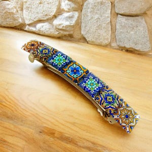 Glass Hair Barrette Clip, Boho Hair Accessory for Women