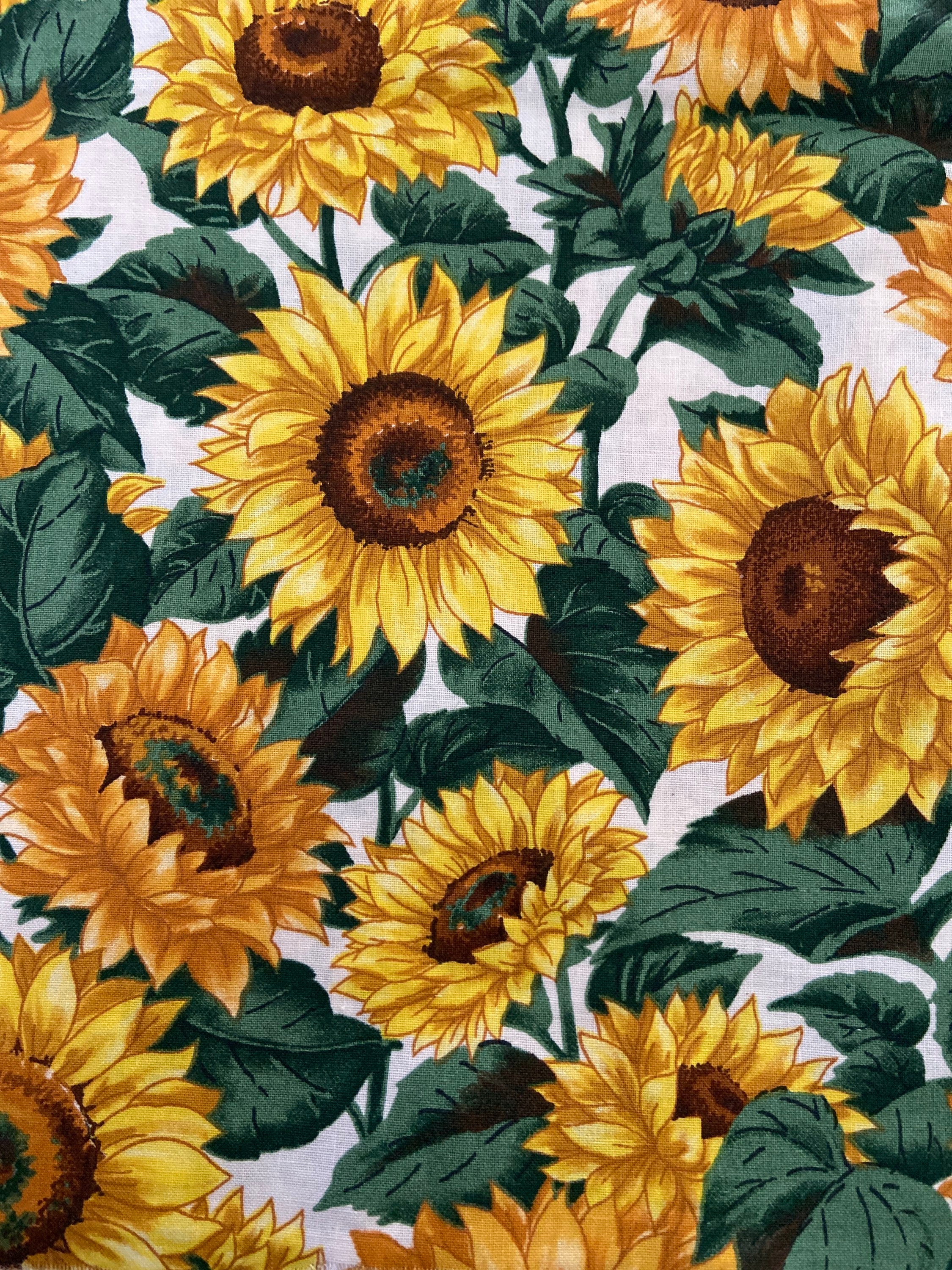 Sunflower Cotton Fabric, Cranston Print Works 