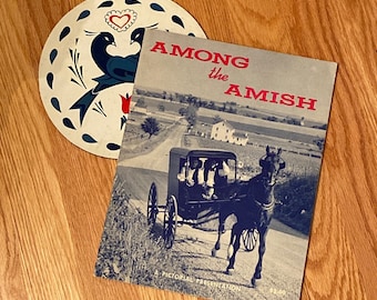 Among the Amish 1964 Paperback Book - A Pictorial Presentation - History of the Amish - Photos of Amish Country