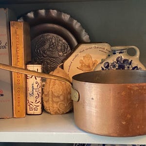 Copper Saucepan Made in Portugal 6.5” with Brass Handle
