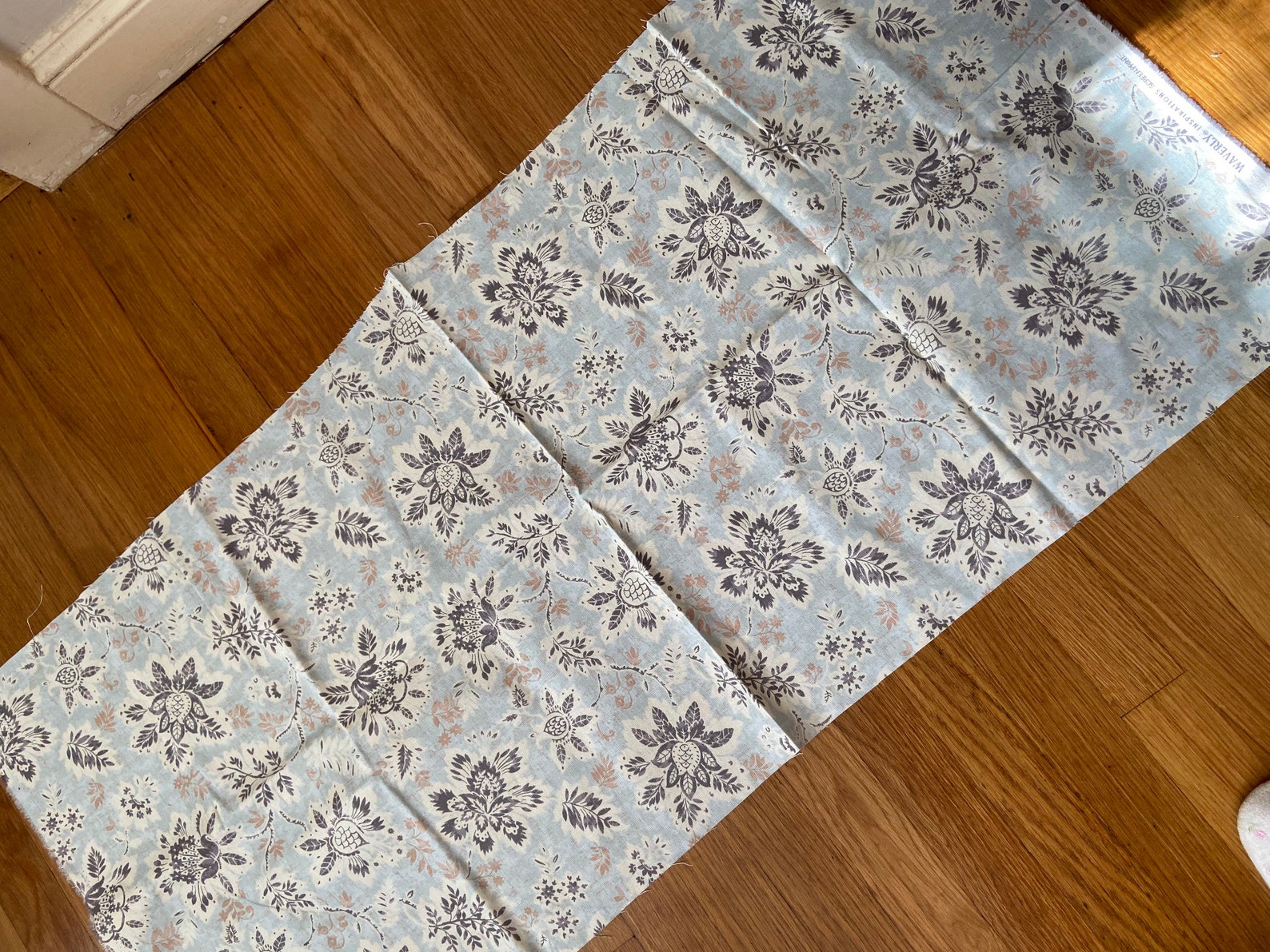 Waverly Inspirations Fabric Blue and Grey Floral Fabric by Etsy