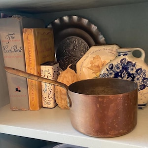Copper Saucepan Made in Portugal 5” with Brass Handle and Tin Lining