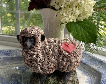 Primitive Wooly Sheep Figurine by Judy’s Wooden Spool, Inc.