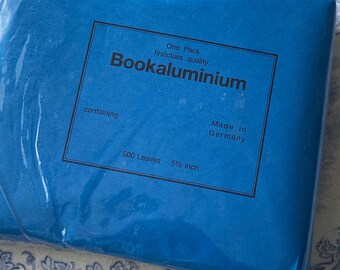 Vtg Aluminum Sheets, Book Leaves 5.5”  Made in Germany Bookaluminium