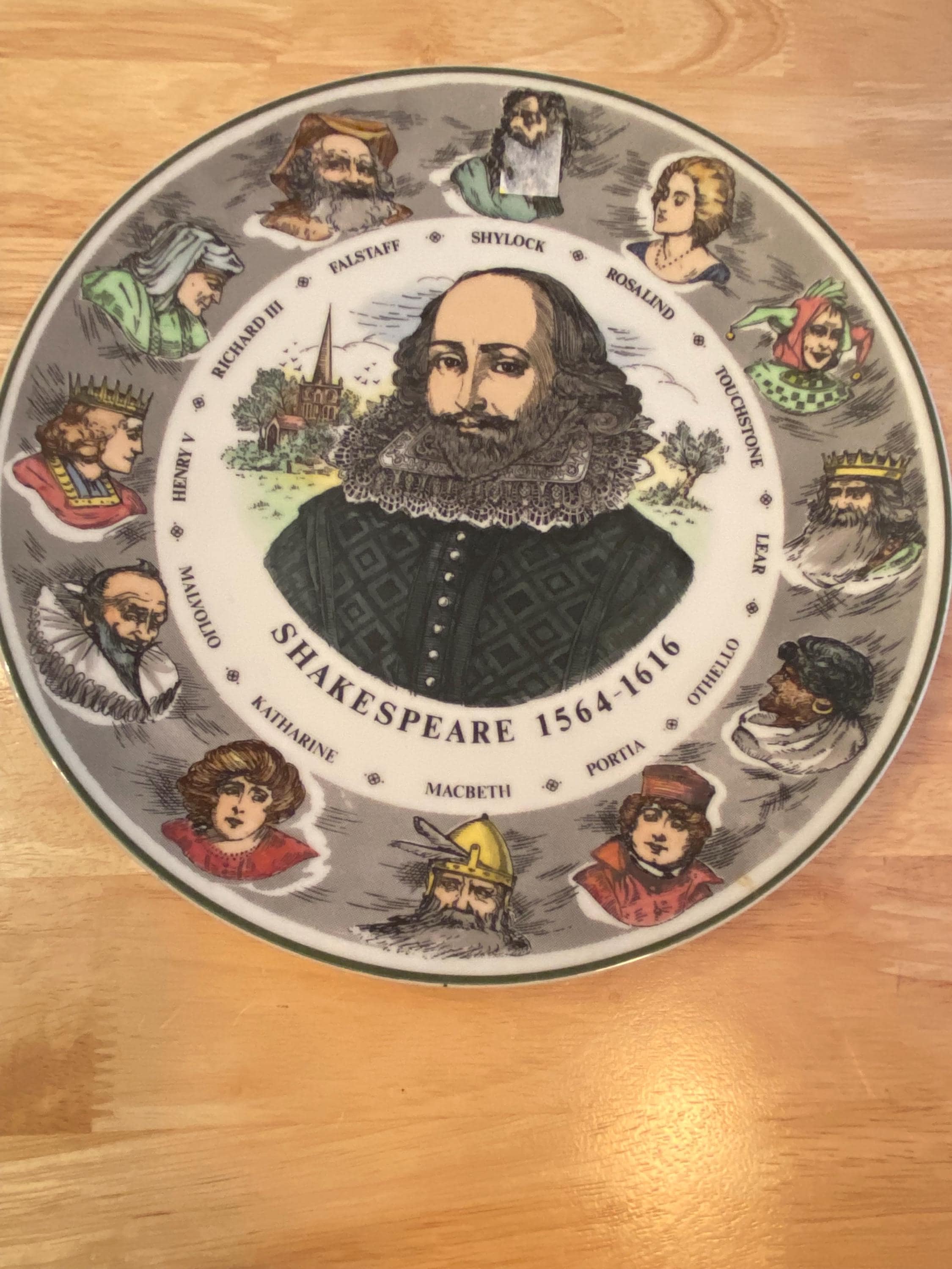 Royal Doulton Shakespeare Portrait Seriesware Plate TC 1041 Made