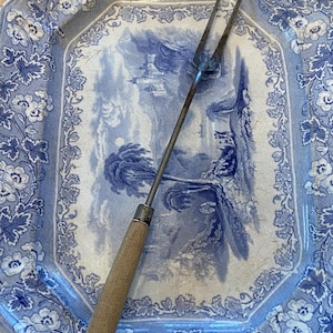 VTG Two Prong Meat Fork with Natural Wood Handle 12.5” Fork