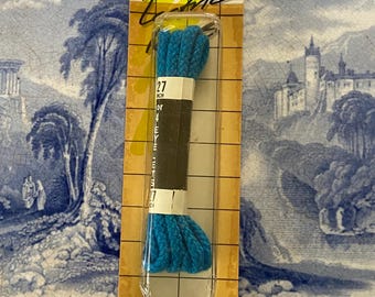 Vintage Electric Blue Shoelaces For Kids NIP 1984 by ’Lectric Laces Pair of 27” Laces for 4 Eyelets