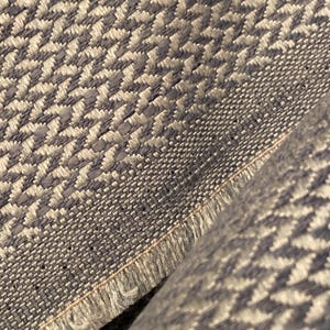 Blue Herringbone Upholstery Fabric - Chevron Home Decor Fabric 57” Width