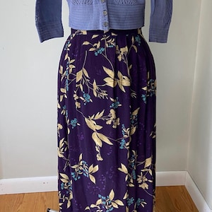 Vtg Pleated Sag Harbor Skirt Size XL 16/18 Elastic Waist Midi Skirt