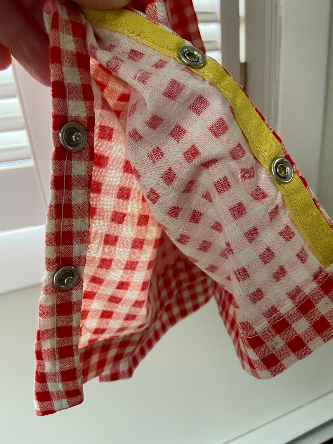 gingham overalls
