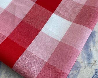 Tessuto a quadretti rossi 7x10" Tessuto di cotone a quadretti grandi, quadretti leggeri e fini