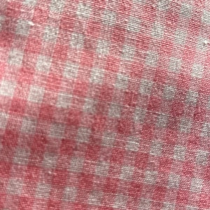 Pink Gingham Fabric 44”X44” Lightweight Gingham