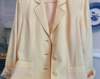 Veste jaune en lin mélangé Appleseed's Size 10