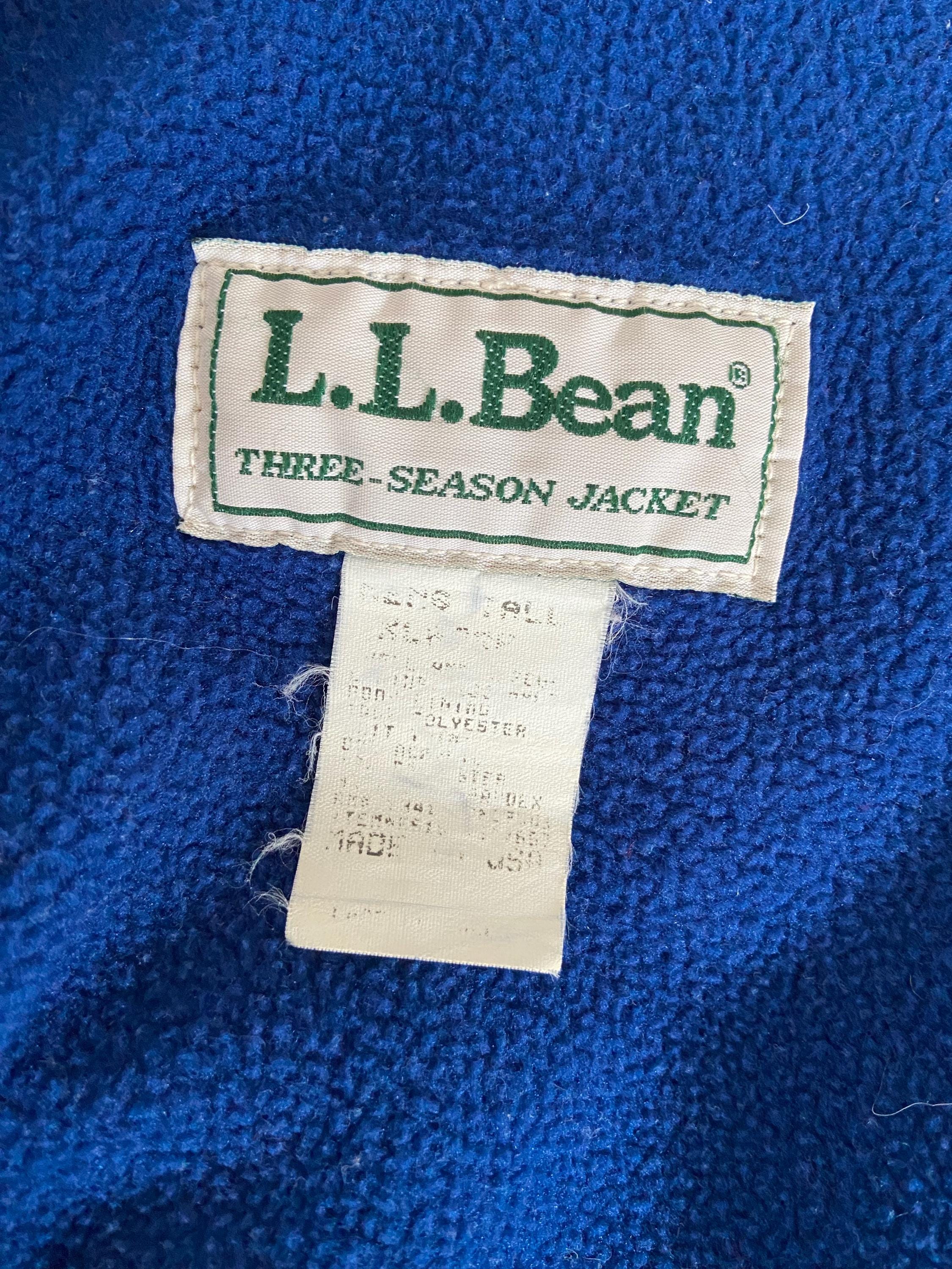 Vintage LL Bean Three-season Jacket Fleece Lined Made in USA Mens 
