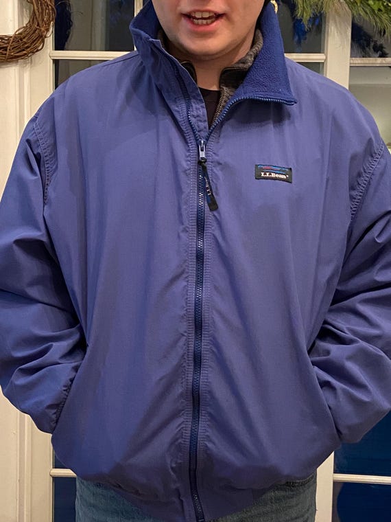 90s USA製L.L.Bean Three Season Jacket Sz L- Vintage 90's L.L. Bean Three-Season fleece lined