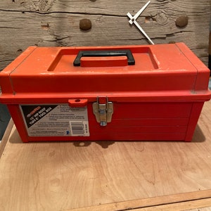 Vintage Red Tool Box 80s Contico Tool Box Red Storage Box Red Plastic Tool  Carrier Ted Tackle Box 