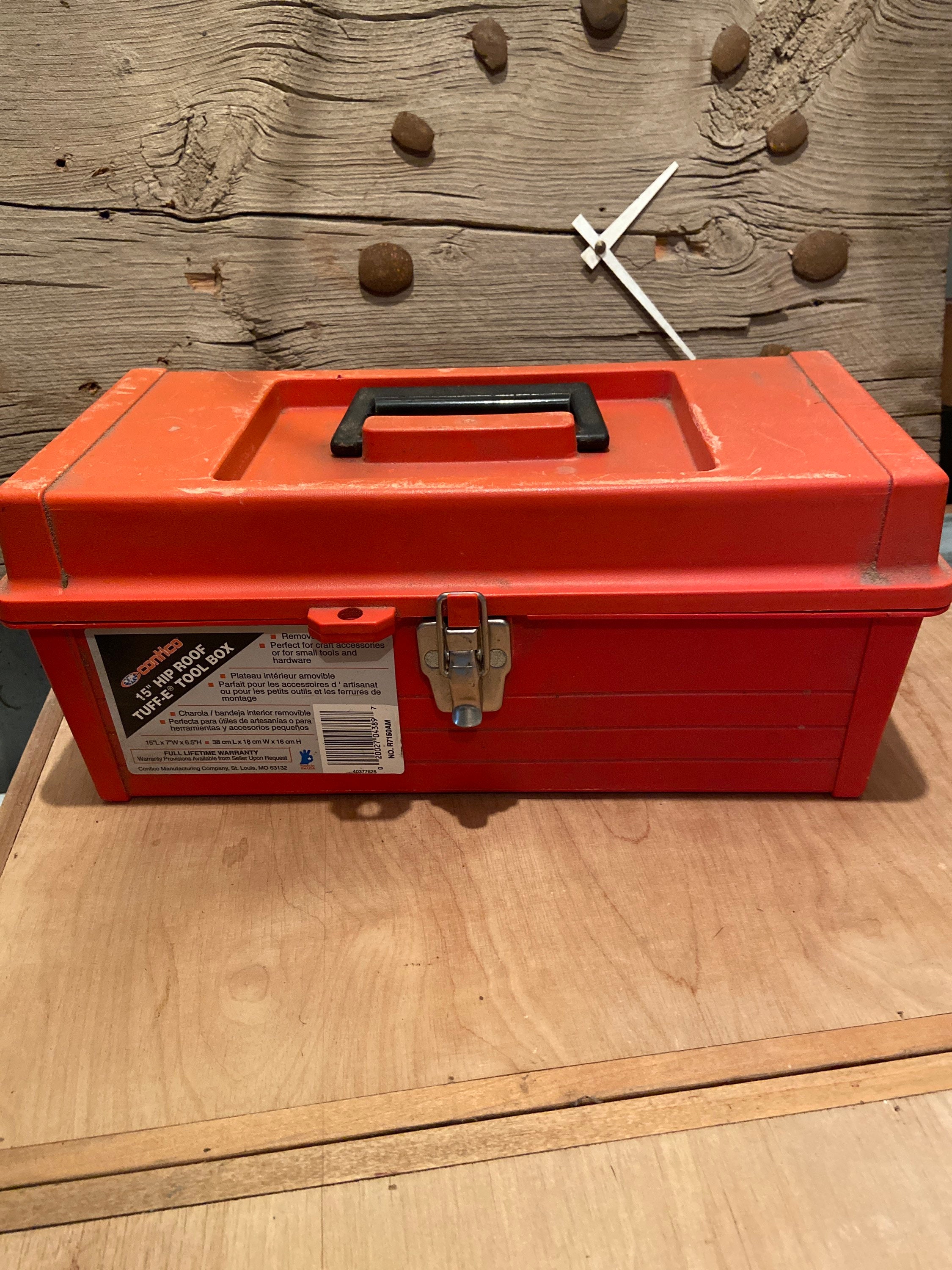 Vintage Red Tool Box - 80s Contico Tool Box - Red Storage Box - Red Plastic  Tool Carrier - Ted Tackle Box