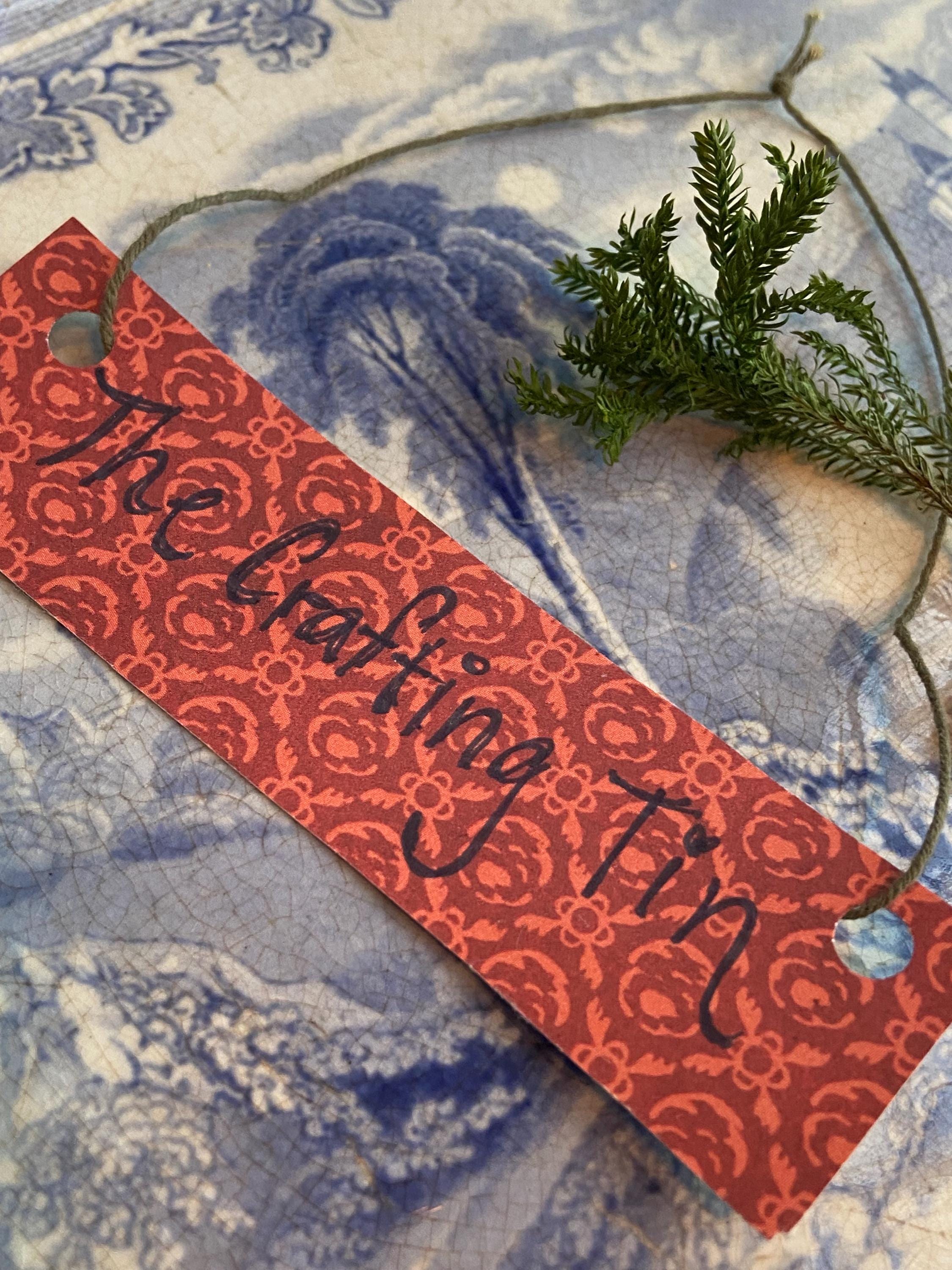 Miniature Handmade Paper Sign: the Crafting Tin - Etsy