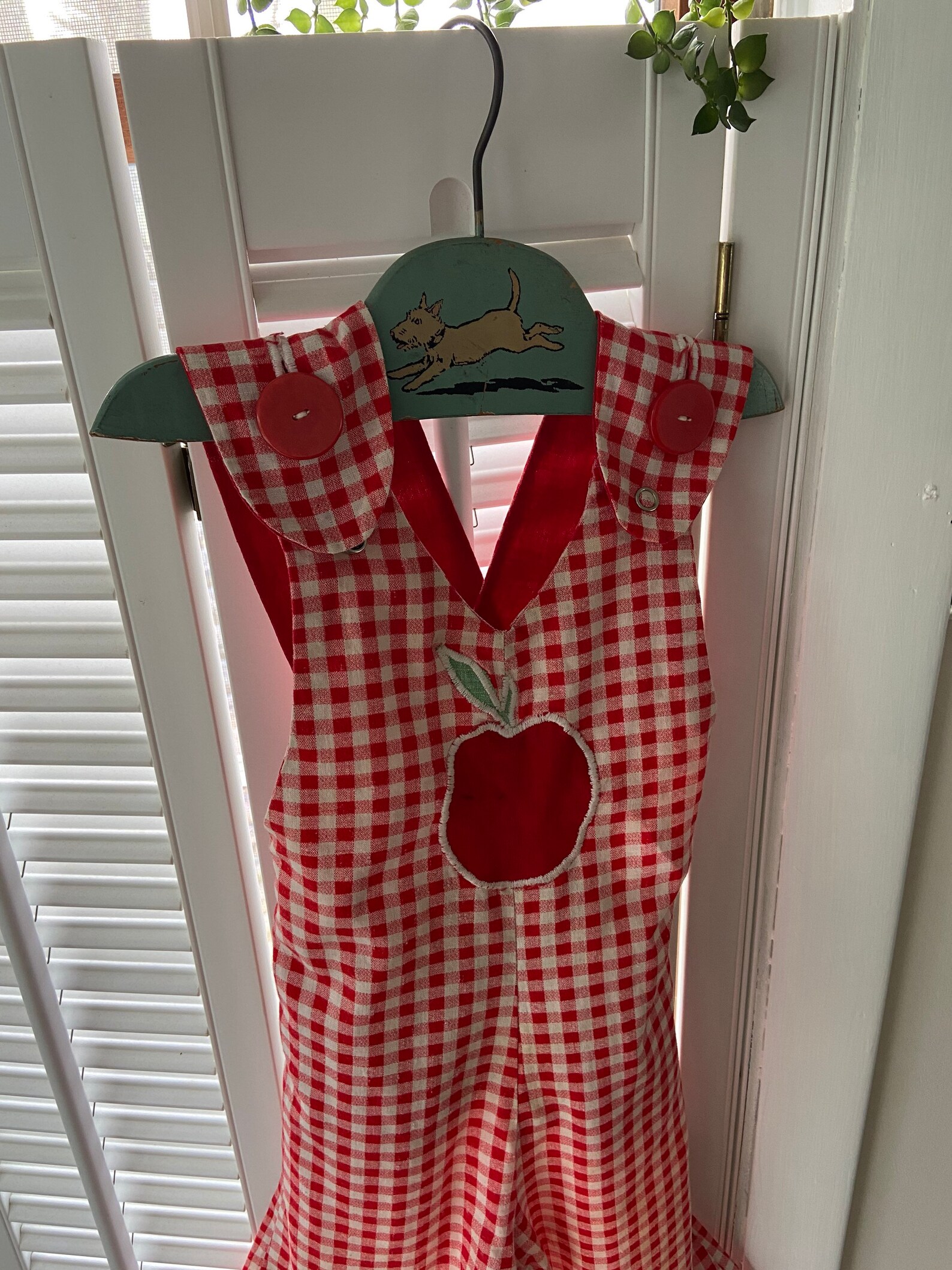 gingham overalls