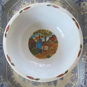 Bunny Bowl for Kids Vintage Miracle Melamine Wares Rabbit Bowl