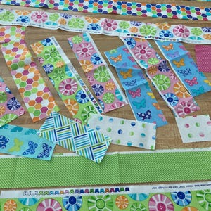 Summer Dreams Colors Cotton Quilting Fabric 2” Pieces of Cotton Fabric 25 Cotton Crafting Pieces