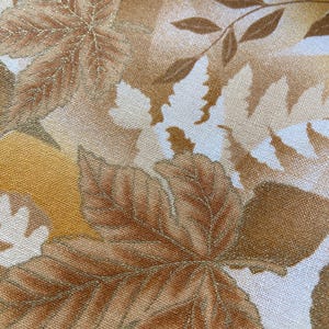 Golden Leaf Cotton Fabric 7”x42” American Sweetgum Gilded Leaf Quilting Fabric