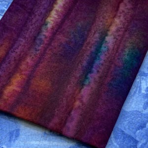 Burgundy Watercolor Stripe Cotton Quilting Fabric Fat Quarter 19”x22”