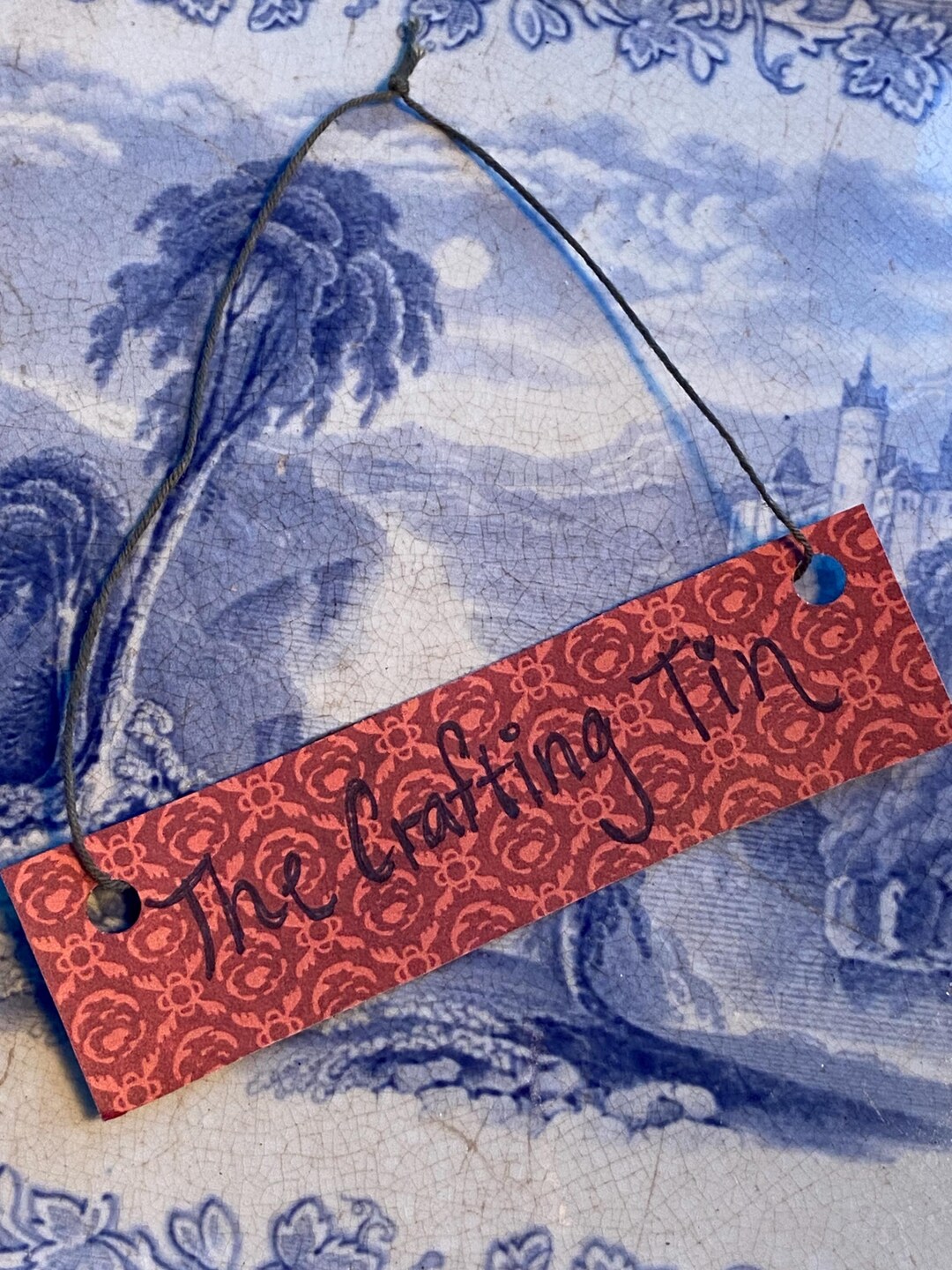 Miniature Handmade Paper Sign: the Crafting Tin - Etsy