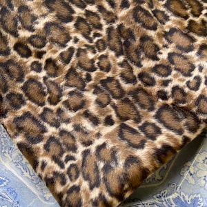 Persian Leopard Print Faux Fur Fabric 28” x 38”