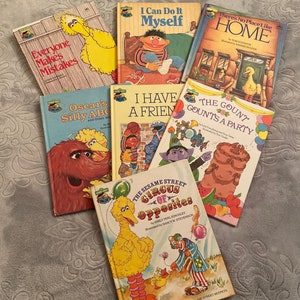 Set of Seven Sesame Street Book Club Books
