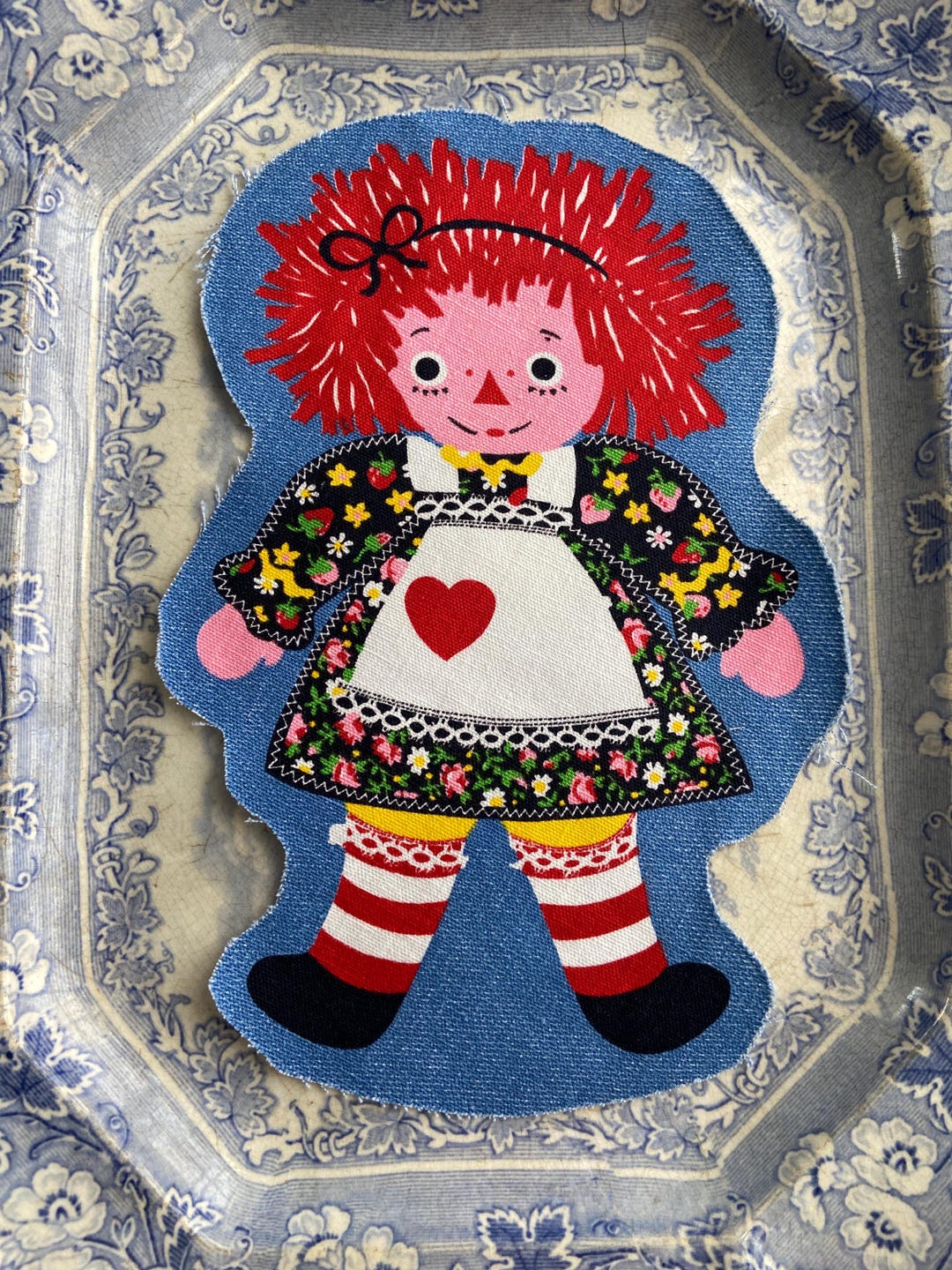 Vintage Raggedy Ann Fabric Cutout 9”x5.5” - Etsy Canada