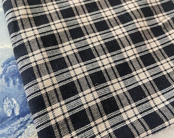 Tkanina bawełniana w stylu Homespun w kolorze czarno-pszenicznym – wybierz spośród różnych rozmiarów