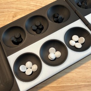 3D Printed Mancala Game Board with 48 Game Stones image 7