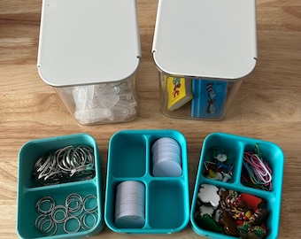 SKADIS Tray for Clear Containers - 3D Printed Organizer | 4 Choices of Dividers
